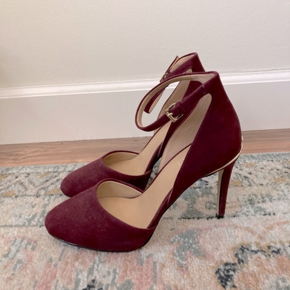 Michael Kors, Georgia, Ankle-Strap Heels, 6M, Burgundy, (Women) - Picture 6 of 8